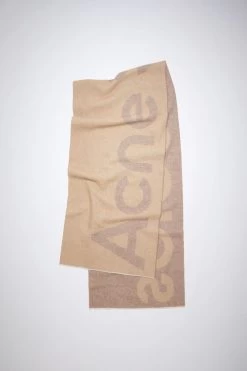 Acne Studios Logo Wool Blend Scarf