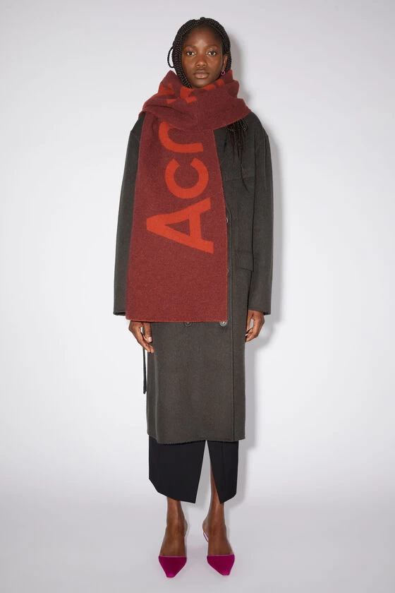 Acne Studios Logo Jacquard Scarf - Narrow 4 Acne Studios Logo Jacquard Scarf - Narrow – Image 2