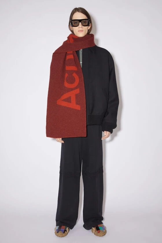 Acne Studios Logo Jacquard Scarf - Narrow 5 Acne Studios Logo Jacquard Scarf - Narrow – Image 3