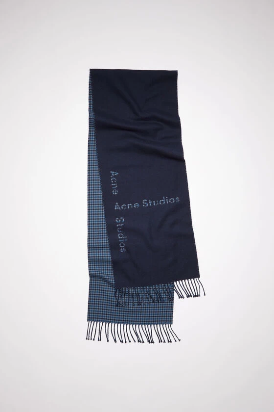 Acne Studios Contrast Logo Jacquard Wool Scarf 3 Acne Studios Contrast Logo Jacquard Wool Scarf