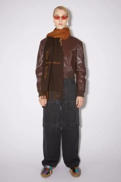 Acne Studios Logo Check Wool Scarf -Acne Studios CA0202 N C