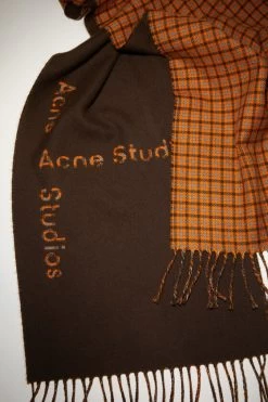 Acne Studios Logo Check Wool Scarf -Acne Studios CA0202 N D