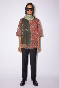 Acne Studios Logo Check Wool Scarf 8 Acne Studios Logo Check Wool Scarf -Acne Studios CA0202 Z79 C