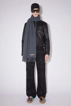 Acne Studios Fringe Wool Scarf - Narrow -Acne Studios CA0210 AZS C