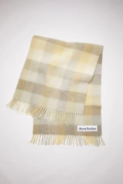 Acne Studios Check Alpaca Blend Blanket Scarf