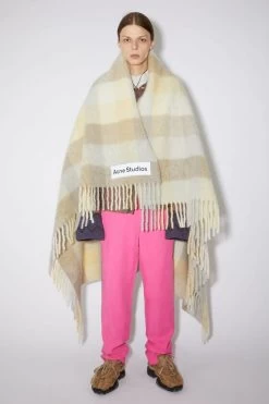 Acne Studios Check Alpaca Blend Blanket Scarf -Acne Studios CA0220 CZ3 C