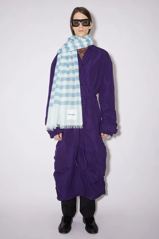 Acne Studios Check Cashmere Linen Scarf 5 Acne Studios Check Cashmere Linen Scarf – Image 3