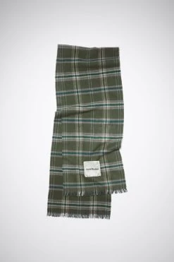 Acne Studios Plaid Cashmere Scarf