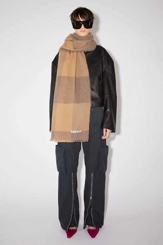 Acne Studios Check Wool Scarf 4 Acne Studios Check Wool Scarf – Image 2