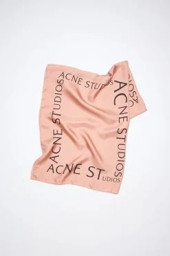 Acne Studios Silk Logo Scarf - Medium