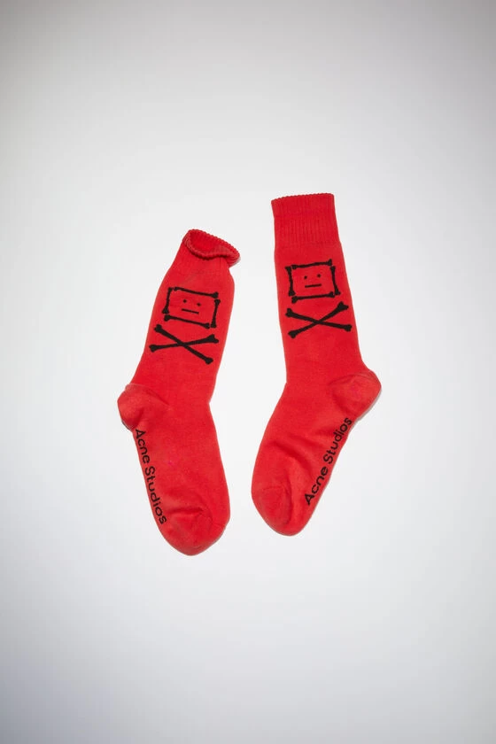 Acne Studios Crossbones Face Socks 3 Acne Studios Crossbones Face Socks